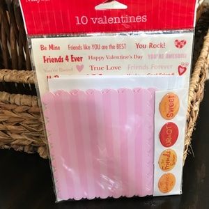 Set of 10 Valentines Maybe With Card, Paper, and Stickers